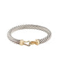 Silver/Gold cable bracelet 3mm-5mm