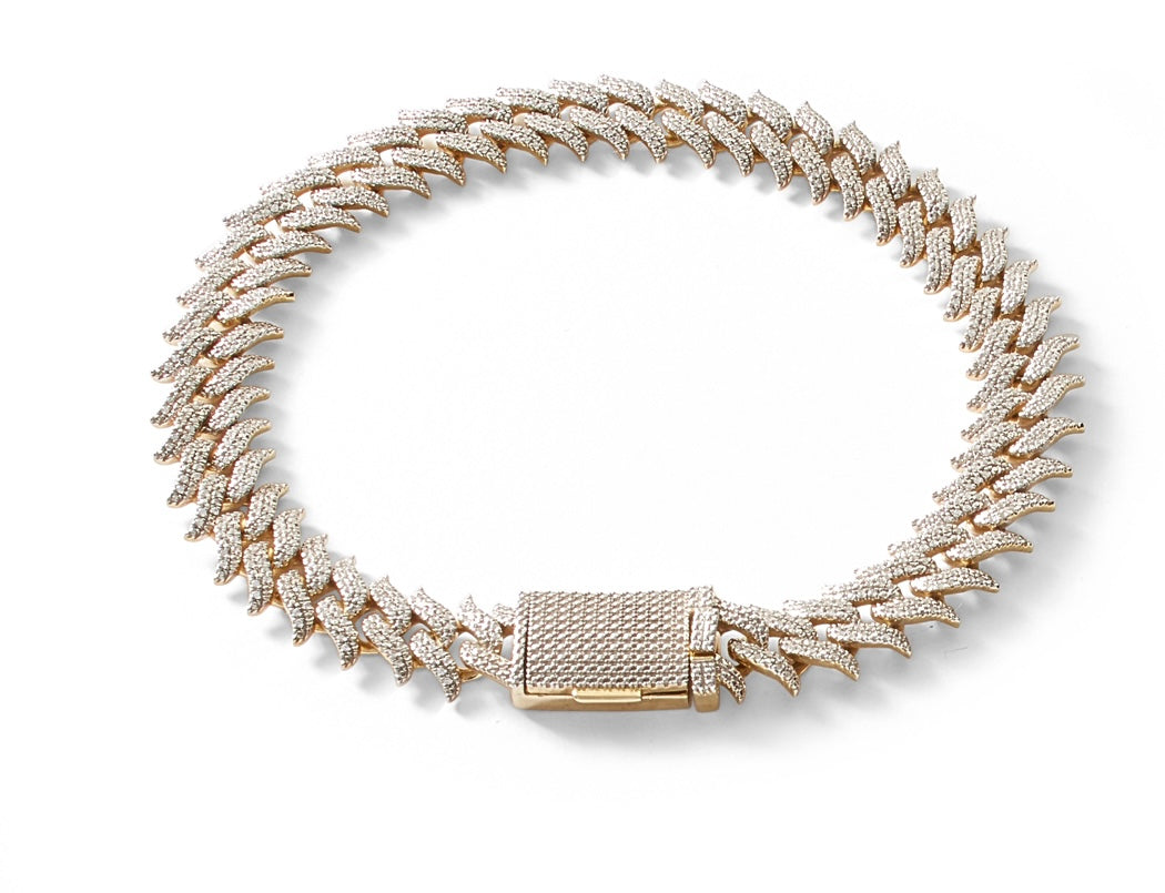 Encrusted Cuban Link Anklet